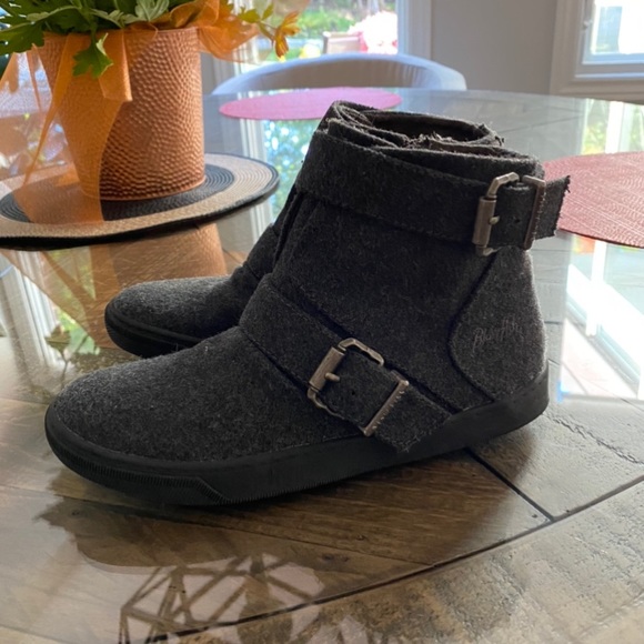 Blowfish Shoes Super Cute For Fall Dark Gray Ankle Boots